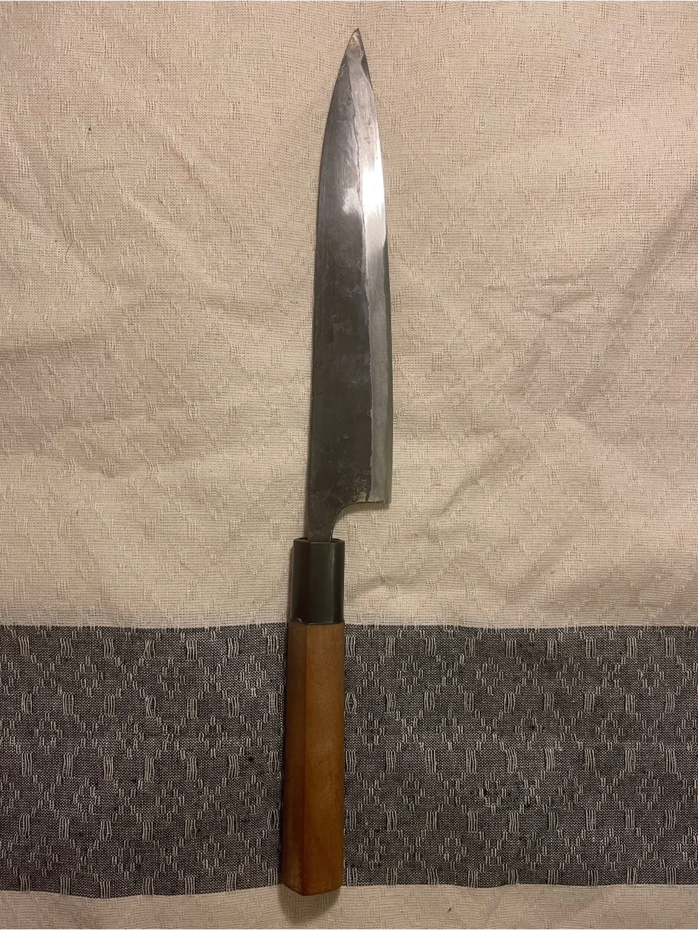 Japanese Sujihiki Yanagiba 180mm 柳筋引 Hon Tanegashima 本種子島 Kurouchi 黑打